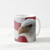 アメリカ国旗にハゲのワシ コーヒーマグカップ (正面右)