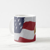 アメリカ国旗にハゲのワシ コーヒーマグカップ (正面左)