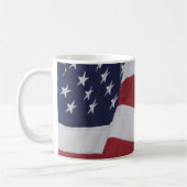 アメリカ国旗にハゲのワシ コーヒーマグカップ (左)