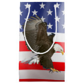 アメリカ国旗にハゲのワシ スモールペーパーバッグ (正面)