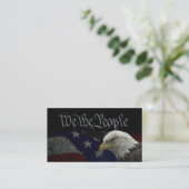 アメリカ国旗にハゲのワシ 名刺 (スタンド正面)