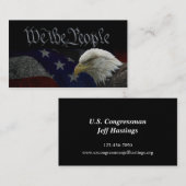 アメリカ国旗にハゲのワシ 名刺 (正面/裏面)