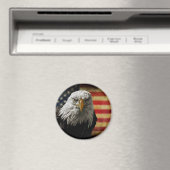 アメリカ国旗にハゲグランジワシ マグネット (インサイチュ (食洗機))