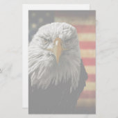 アメリカ国旗にハゲグランジワシ 便箋 (正面/裏面)