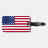 アメリカ国旗に乗ったアメリカワシ ラゲッジタグ (裏面横)
