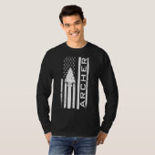 アメリカ国旗に射手の愛 Tシャツ (正面フル)