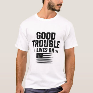 アメリカ国旗に強い必要不可欠な生活 Tシャツ