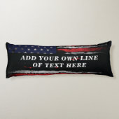 アメリカ国旗に独自の文字をグランジ追加する ボディピロー (裏面)