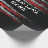 アメリカ国旗に独自の文字をグランジ追加する ラッピングペーパー (角)