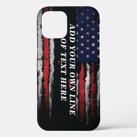 アメリカ国旗に独自の文字をグランジ追加する Case-Mate iPhoneケース (裏面)