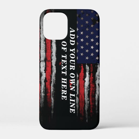 アメリカ国旗に独自の文字をグランジ追加する Case-Mate iPhoneケース (裏面)