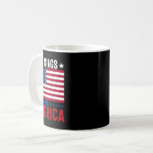アメリカ国旗に王がいないから民主主義救に抗議5 コーヒーマグカップ (正面左)