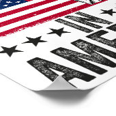 アメリカ国旗に王がいないから民主主義救に抗議6 ポスター (角)