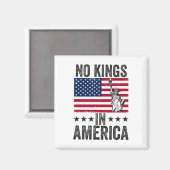 アメリカ国旗に王がいないから民主主義救に抗議6 マグネット (正面/裏面)