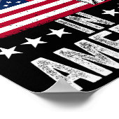 アメリカ国旗に王がいないから民主主義救に抗議9 ポスター (角)