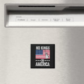 アメリカ国旗に王がいないから民主主義救に抗議9 マグネット (インサイチュ (食洗機))
