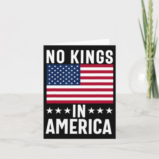 アメリカ国旗に王が無く民主主義に救抗議10 カード (正面)