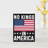アメリカ国旗に王が無く民主主義に救抗議10 カード (黄色い花)