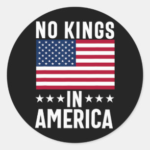 アメリカ国旗に王が無く民主主義に救抗議10 ラウンドシール