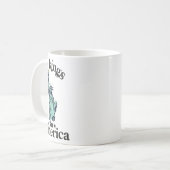 アメリカ国旗に王が無く民主主義に救抗議2 コーヒーマグカップ (正面左)