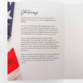 アメリカ国旗のお祝いライフ・フォト・コラージュ 三つ折りプログラム (内部最初)