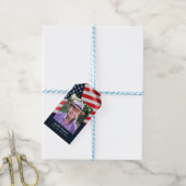 アメリカ国旗のお祝い・オブ・ライフ・サンキュー ギフトタグ (より糸付き)