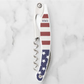 アメリカ国旗のアメリカ合衆国パターン ソムリエナイフ (正面)