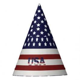 アメリカ国旗のアメリカ合衆国パターン パーティーハット