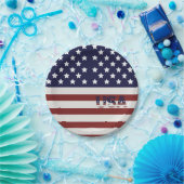 アメリカ国旗のアメリカ合衆国パターン ペーパープレート (パーティー)