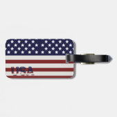 アメリカ国旗のアメリカ合衆国パターン ラゲッジタグ (裏面横)