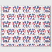 アメリカ国旗のアメリカ合衆国パターン ラッピングペーパー (フラット)