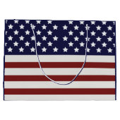 アメリカ国旗のアメリカ合衆国パターン ラージペーパーバッグ (裏面)