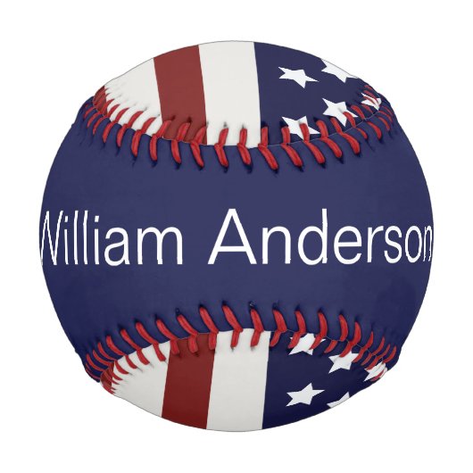 アメリカ国旗のアメリカ合衆国パターン 野球ボール (裏面)