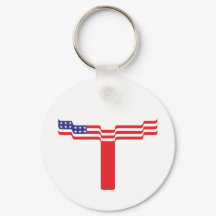 アメリカ国旗のイニシャルTモノグラム