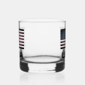 アメリカ国旗のウイスキーカスタムグラスを飲む ウイスキーグラス (左)