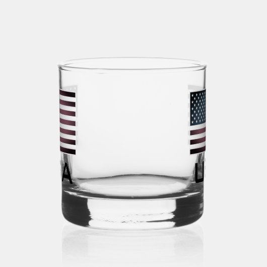 アメリカ国旗のウイスキーカスタムグラスを飲む ウイスキーグラス (右)