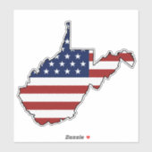 アメリカ国旗のウェストバージニア シール (シート)