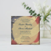 アメリカ国旗のウェディング招待状 招待状 (スタンド正面)