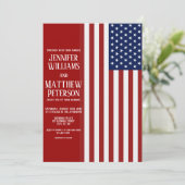 アメリカ国旗のウェディング 招待状 (スタンド正面)