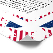 アメリカ国旗のカスタムウェディング120シーティングプラン ポスター (角)