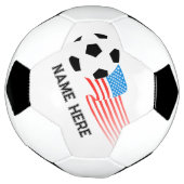 アメリカ国旗のカスタムサッカーボールデザイン サッカーボール (回転)
