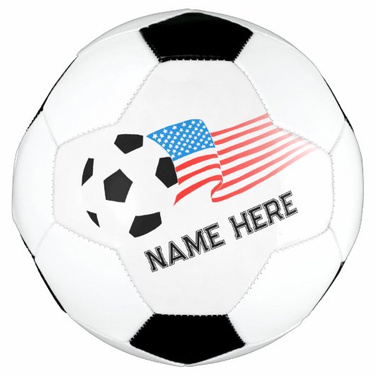 アメリカ国旗のカスタムサッカーボールデザイン サッカーボール (正面)