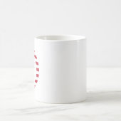 アメリカ国旗のカスタムテキスト入りボーダー コーヒーマグカップ (中央)
