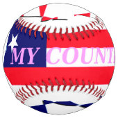 アメリカ国旗のカラー ソフトボール (正面)