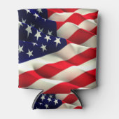 アメリカ国旗のカンクージー 缶クーラー (正面)