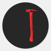 アメリカ国旗のカーペンターハンマー建築コン ラウンドシール (正面)