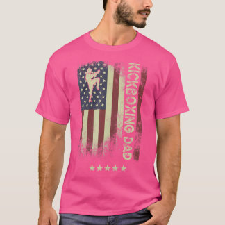 アメリカ国旗のキックボクシングパパ Tシャツ