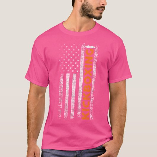 アメリカ国旗のキックボクシング Tシャツ (正面)