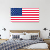 アメリカ国旗のキャンバス印刷 – 愛国的 – USA キャンバスプリント (インサイチュ (寝室))
