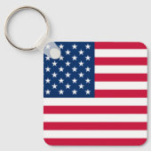 アメリカ国旗のキーチェーン愛国的贈り物 キーホルダー (正面)